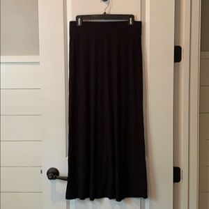 Ann Taylor Petite Long Black Skirt